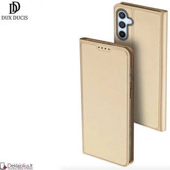 Dux Ducis dirbtinės odos atverčiamas dėklas - auksinės spalvos (Samsung A54 5G)